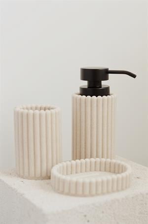 3 Parça Polyresin Siyah Başlıklı Banyo Seti