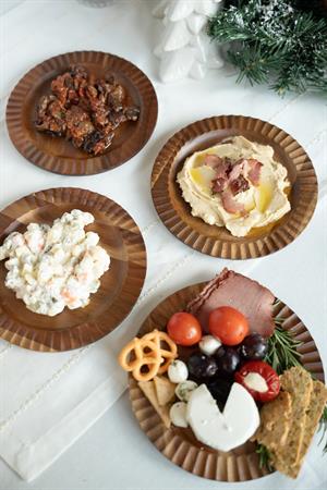 4lü Akasya Kenar Detaylı Meze Tabağı