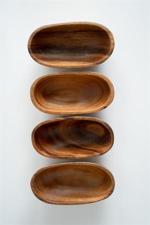 4lü Mini Akasya Oval Kase
