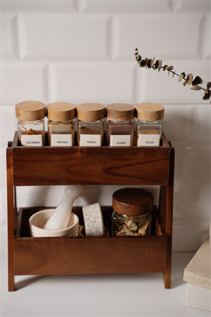 Akasya Duo İki Katlı Mutfak Organizeri (25x25cm)