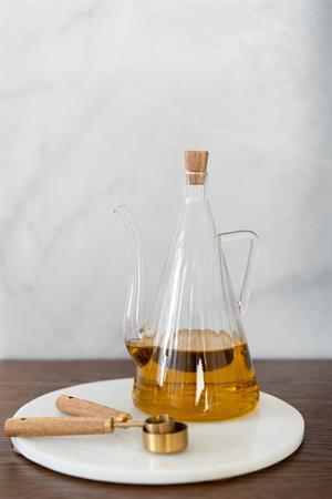 Akasya Tıpalı Çizgili Model İbrik Yağdanlık (750ML)