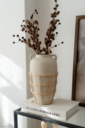 FIORE Seramik Rattan Vazo