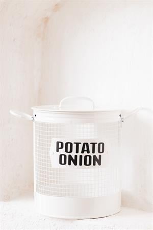 Galvaniz Kapaklı Tel Patates&Soğan Kovası