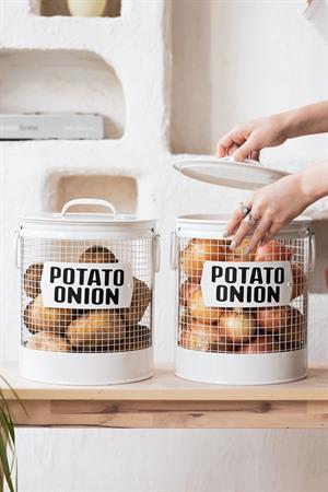 Galvaniz Kapaklı Tel Patates&Soğan Kovası