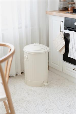 Galvaniz Krem Pedallı Çöp Kovası 37 Litre