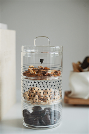 Love 3 Katlı Cam Drajelik