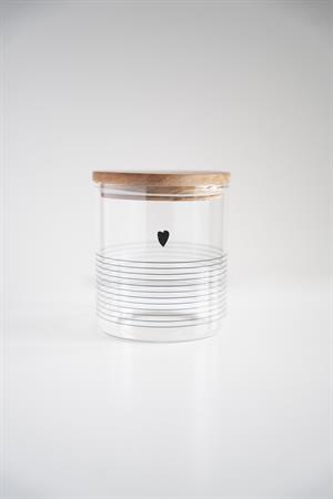 Love 3lü Akasya Vakum Kapaklı Borosilikat Cam Kavanoz Seti (1300+950+650ml)
