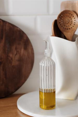 Mini Çizgili Cam Yağdanlık/Sosluk (220 ml)