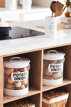 Galvaniz Kapaklı Tel Patates&Soğan Kovası