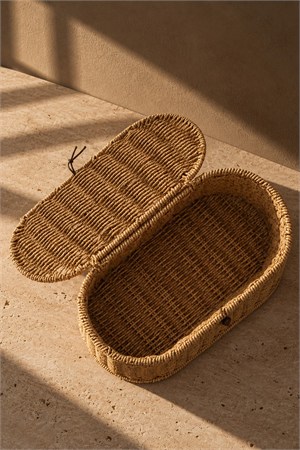 Rattan Oval Düzenleyici Sepet