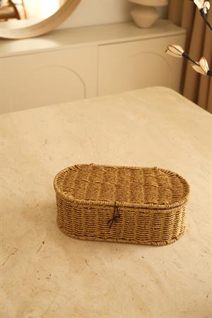 Rattan Oval Düzenleyici Sepet