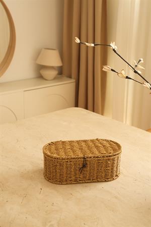 Rattan Oval Düzenleyici Sepet
