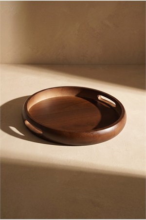 Rovan Yuvarlak Akasya Tepsi (35cm)