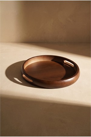 Rovan Yuvarlak Akasya Tepsi (35cm)