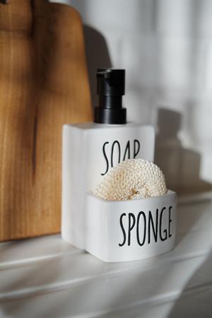 Seramik Süngerli Sıvı Sabunluk (Soap&Sponge)