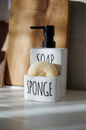 Seramik Süngerli Sıvı Sabunluk (Soap&Sponge)