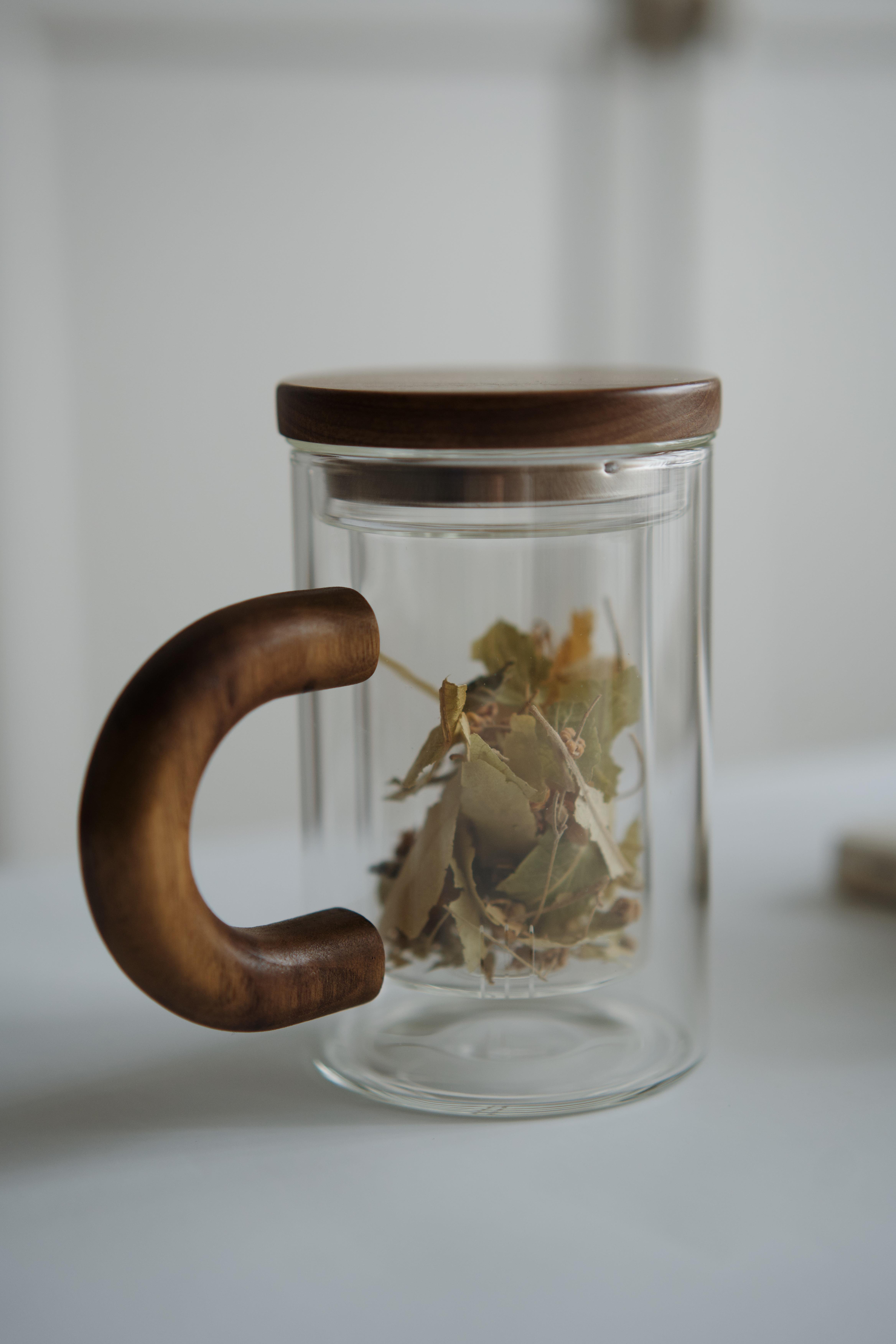 02 Akasya Yuvarlak Kulplu Cam Demlik (Borosilikat Cam)