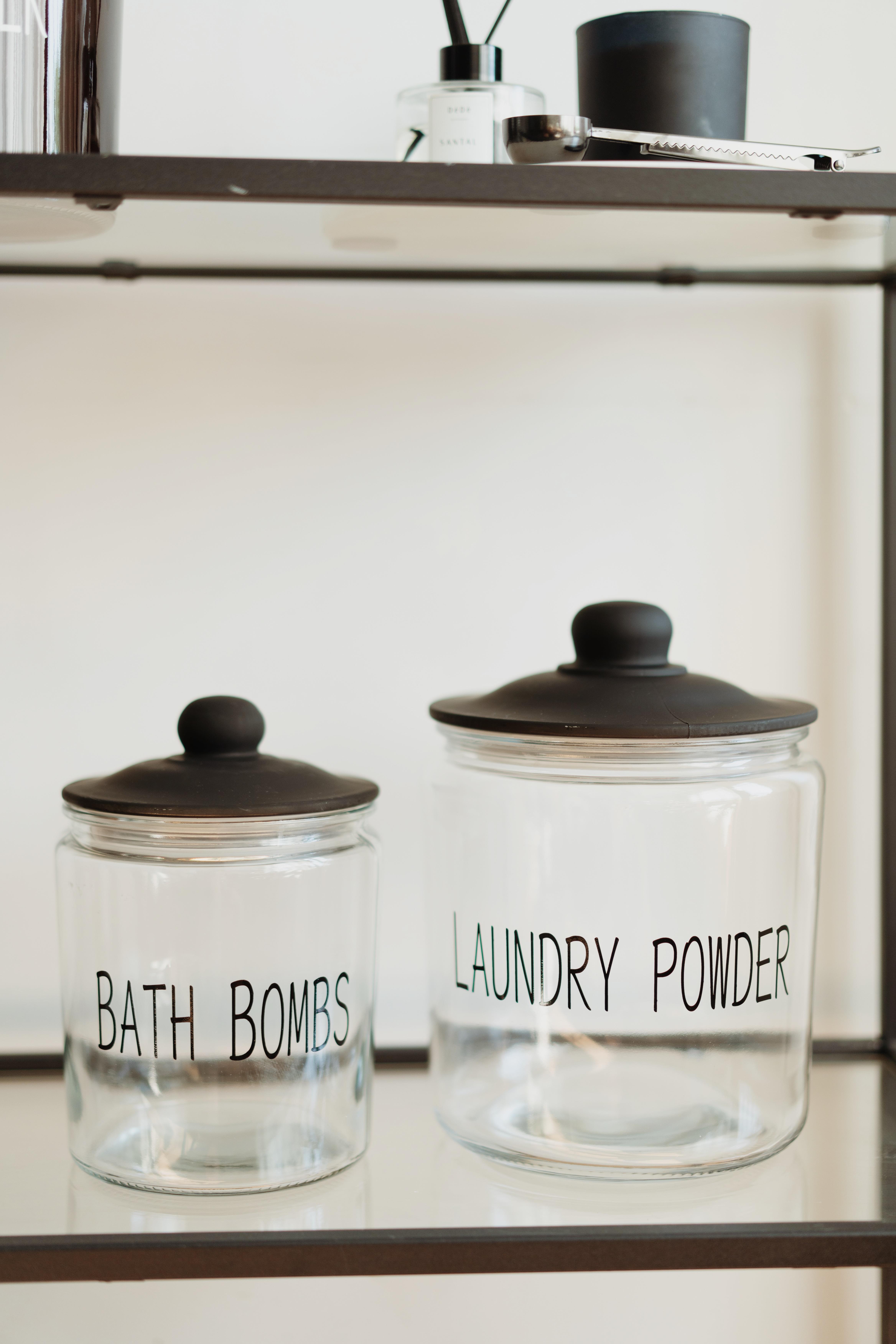 2'li Cam Vakumlu Kapaklı Deterjanlık