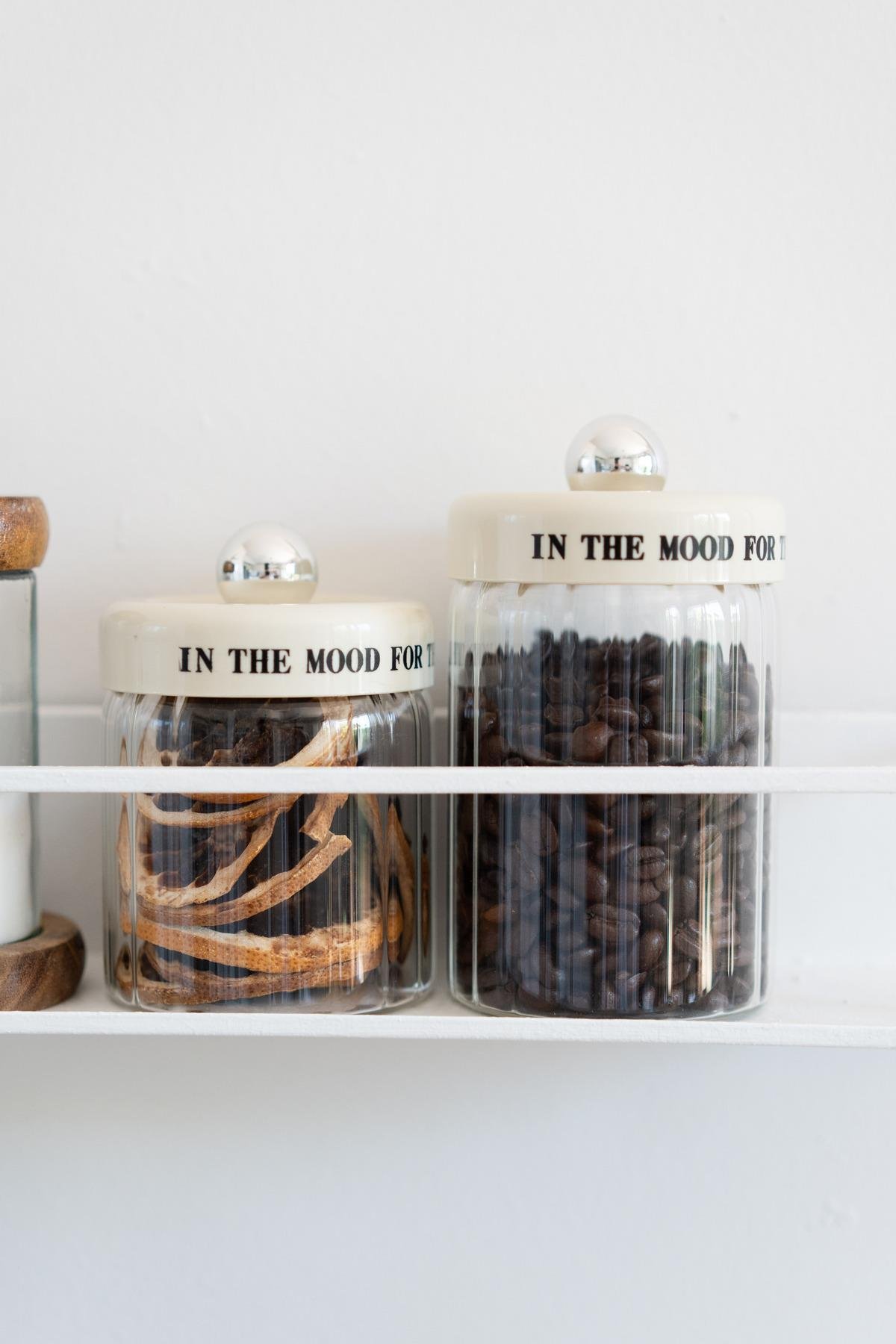 2li Krem Vakum Kapaklı Motto Cam Kavanoz Seti (320ml+450ml)