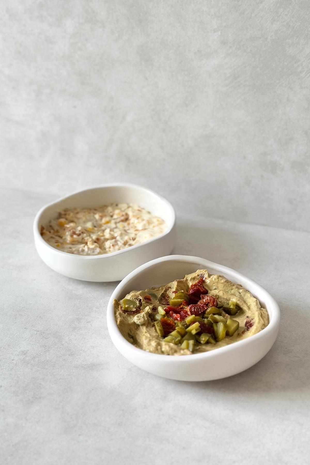 2'li Seramik Amorf Meze Tabağı (15 cm)