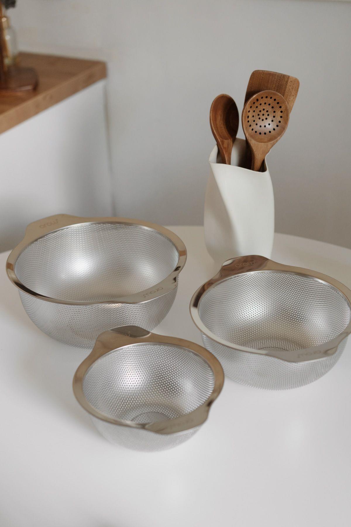 3^lü Paslanmaz Çelik Süzgeç Seti