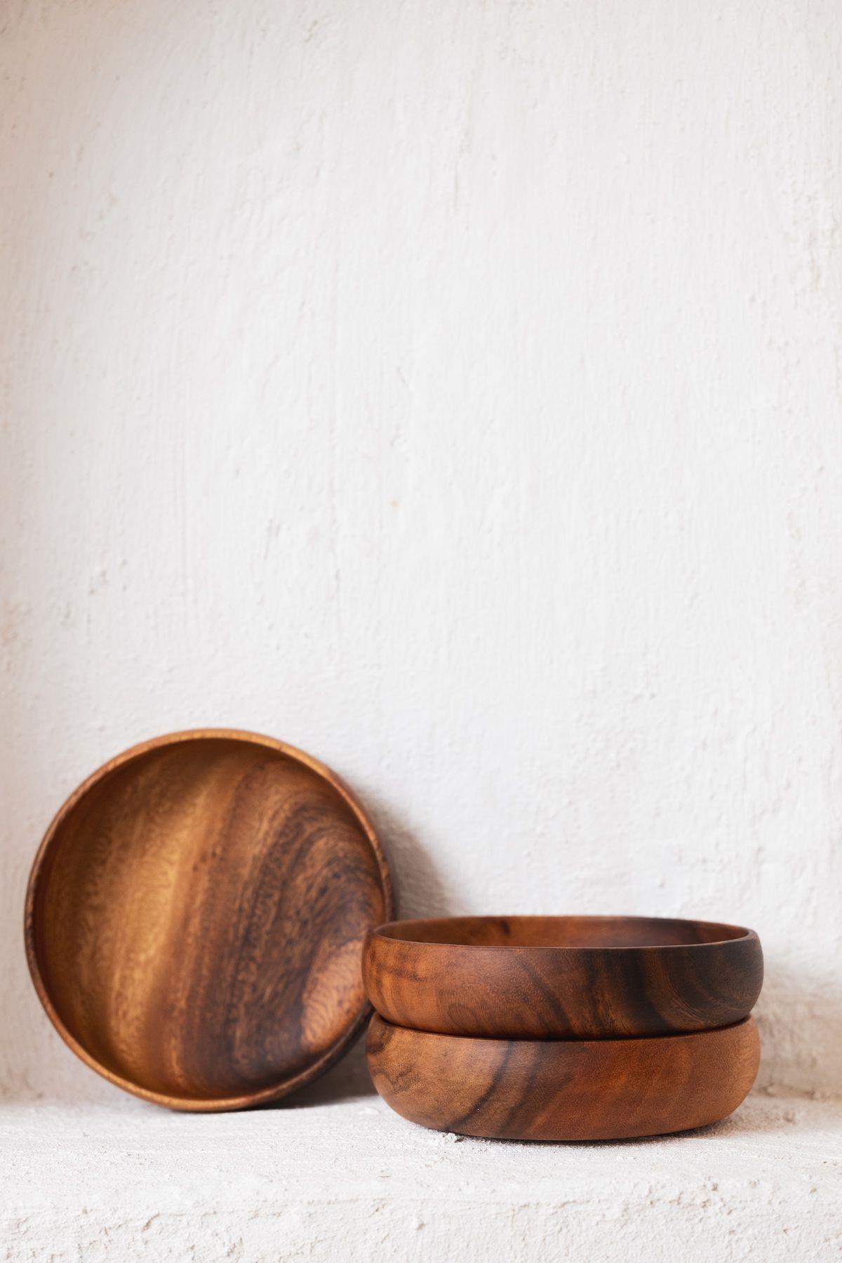 4'lü Akasya Yuvarlak Kase (15cm)