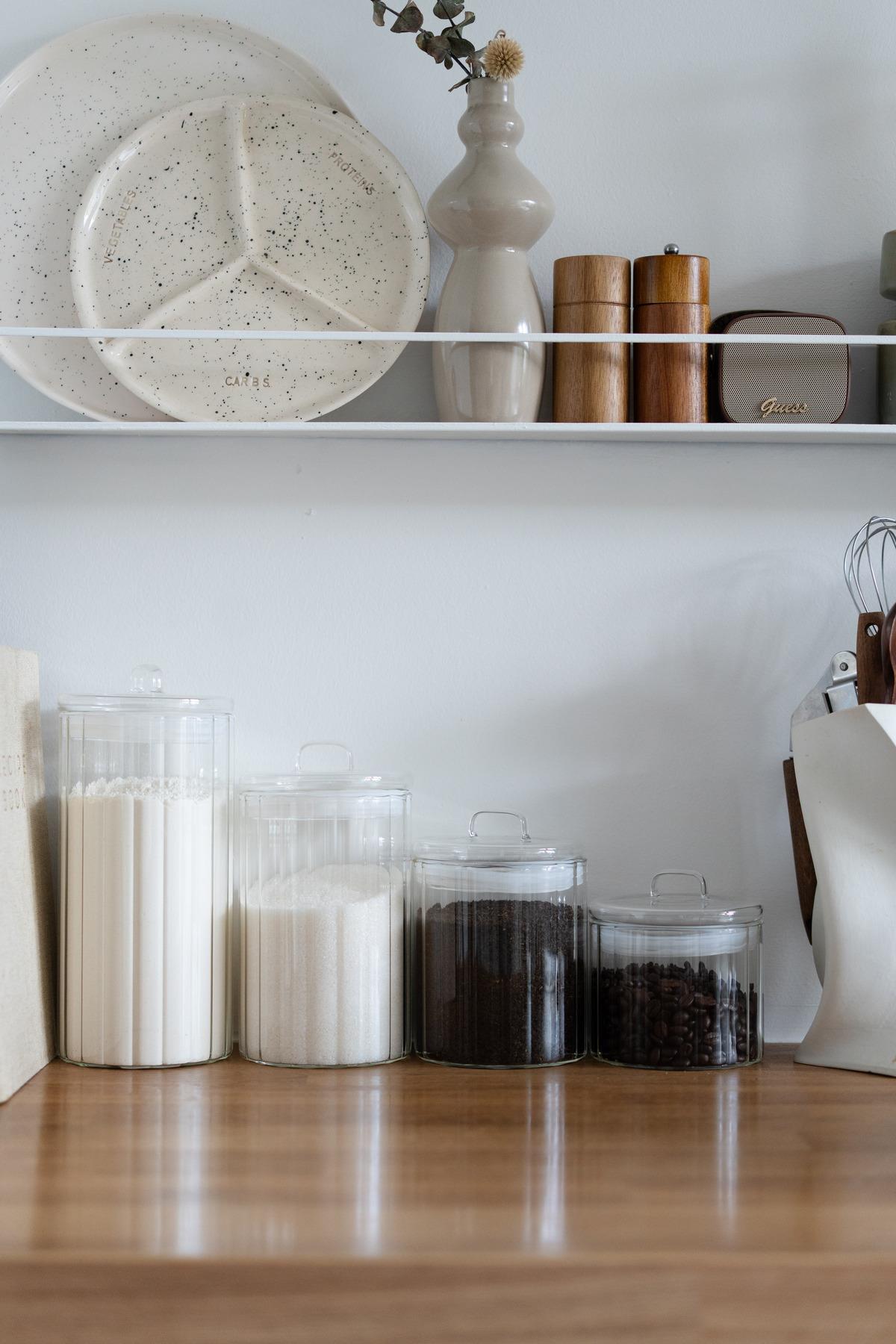 4'lü Borosilikat Cam - Vakum Kapaklı Kavanoz Seti