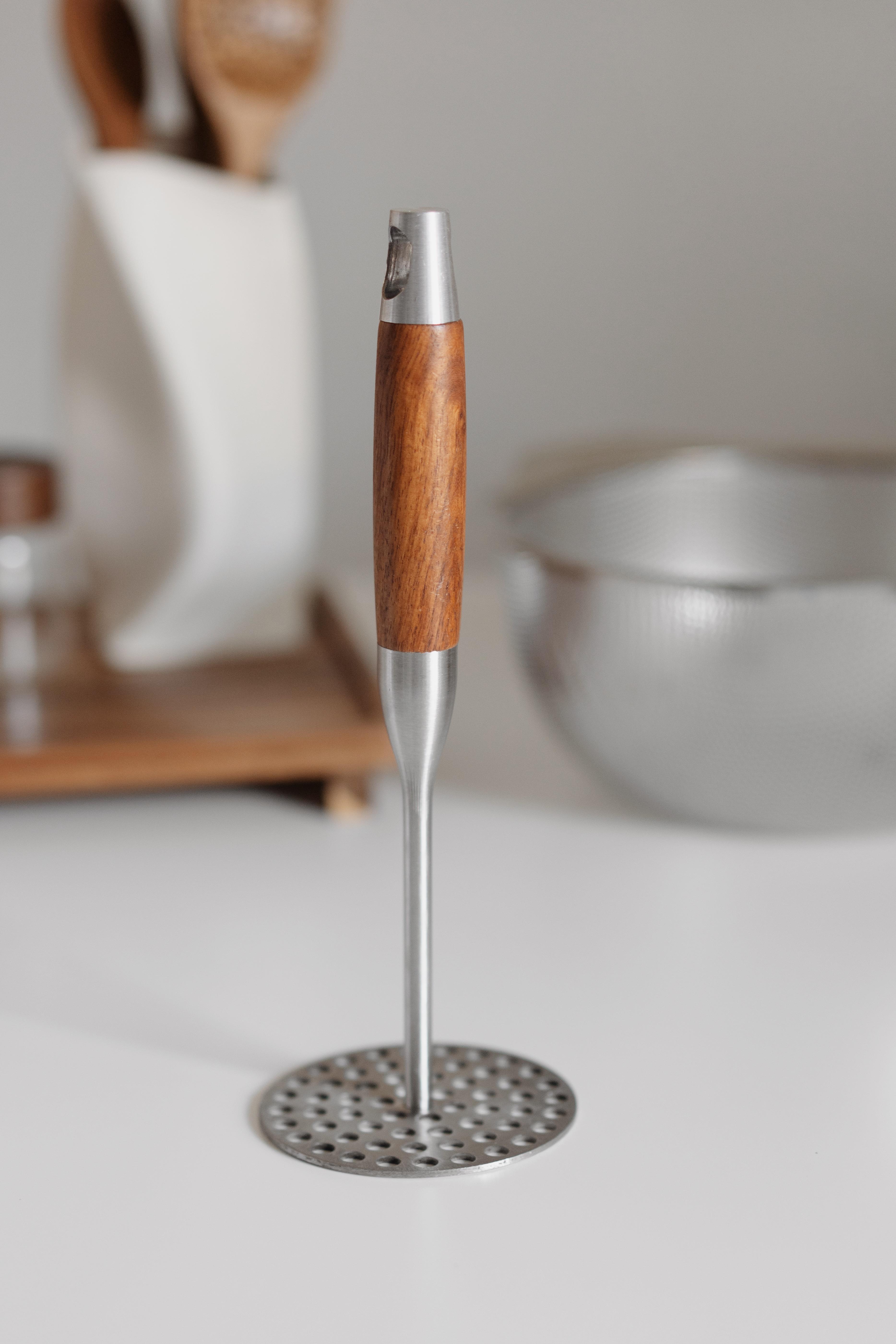 Ahşap Saplı Patates Ezeceği (Paslanmaz Çelik)