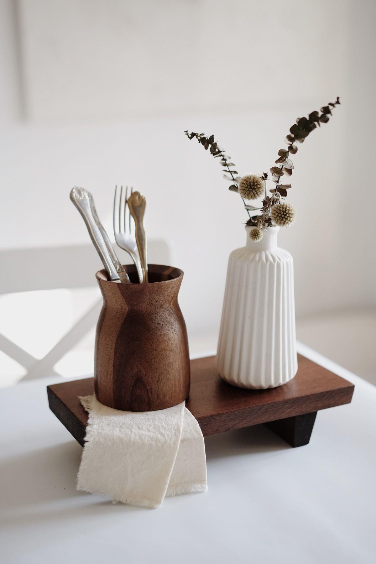 Ahşap Tezgah Üstü Düzenleyici Stand (15x30cm)