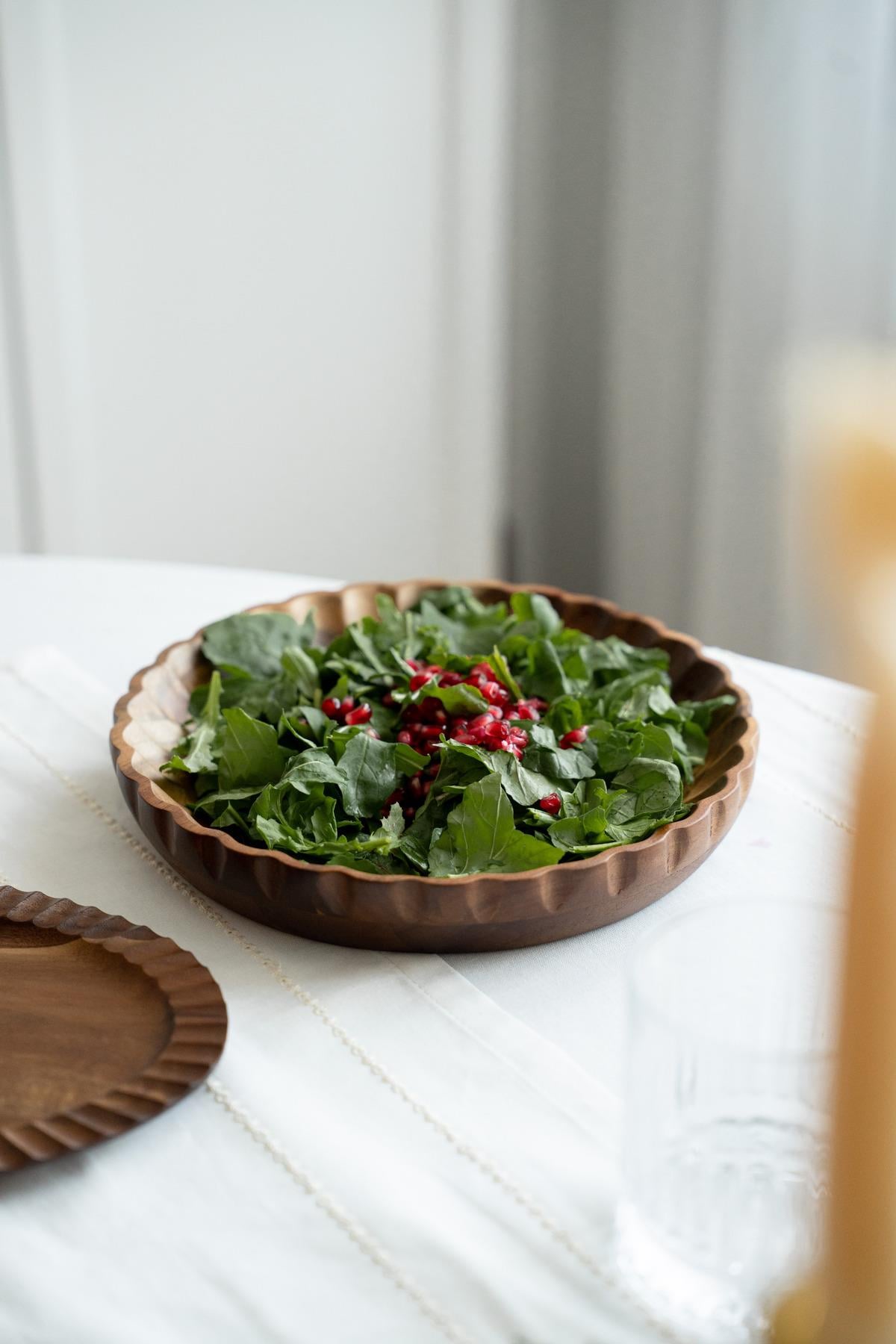 Akasya Kenar Detaylı Salata Kasesi (25cm)