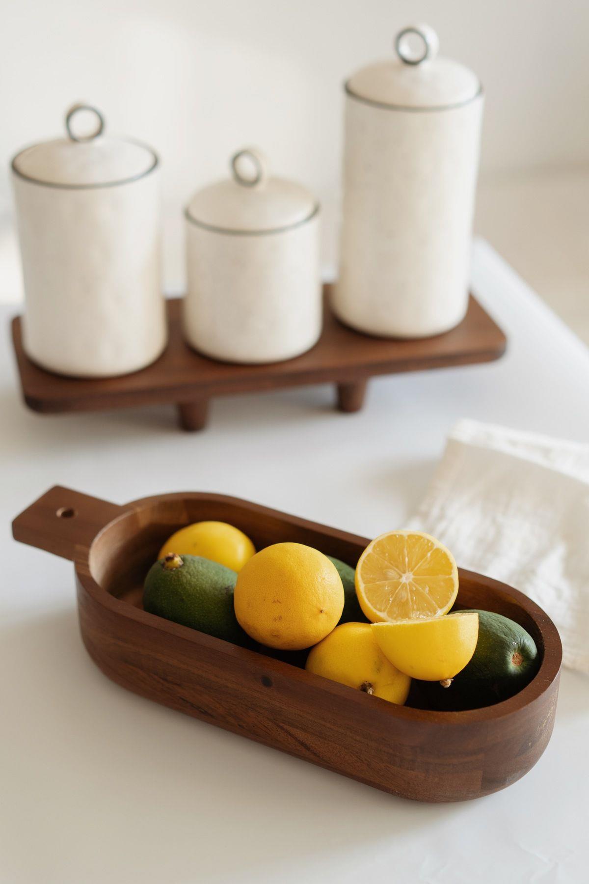 Akasya Oval Kulplu Derin Sunumluk Kase