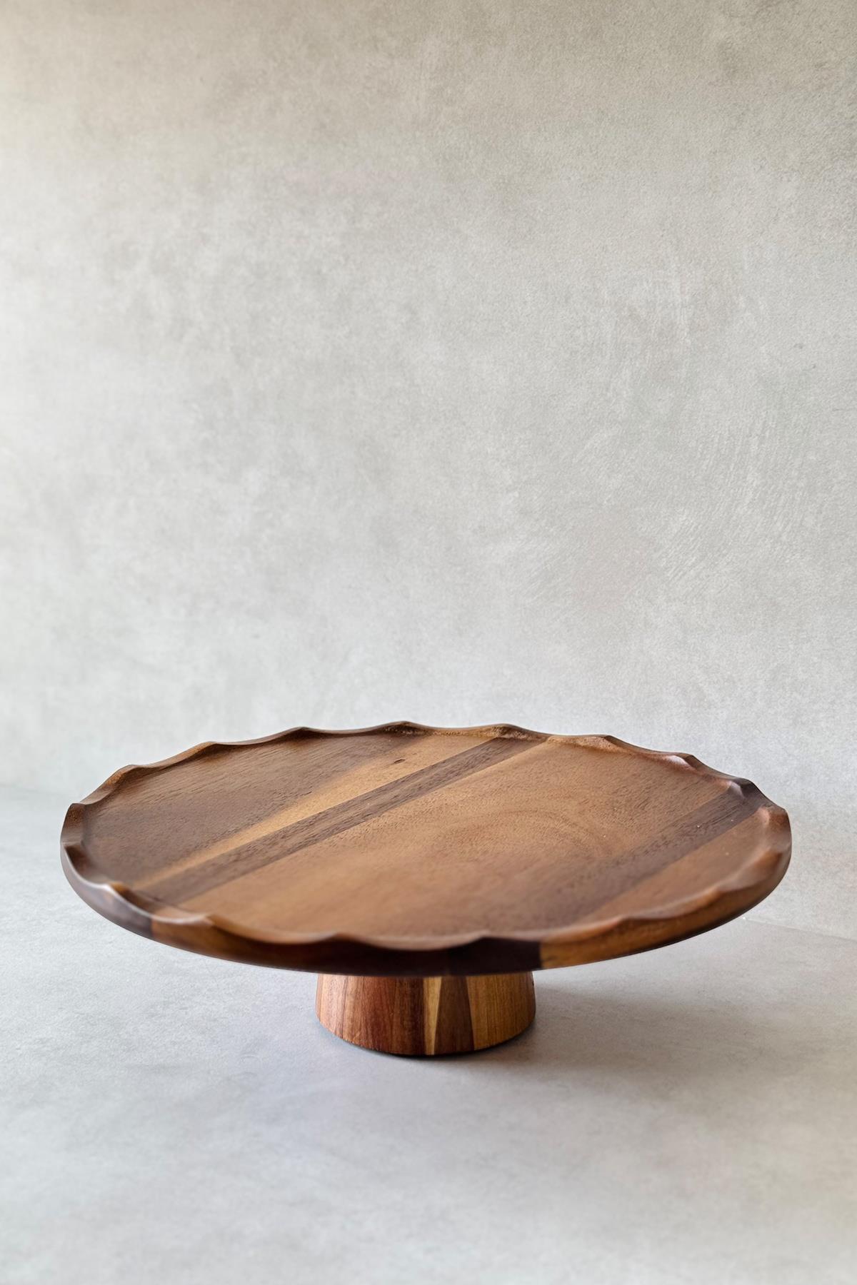 Akasya Pasta Standı (Dalgalı Kenar)