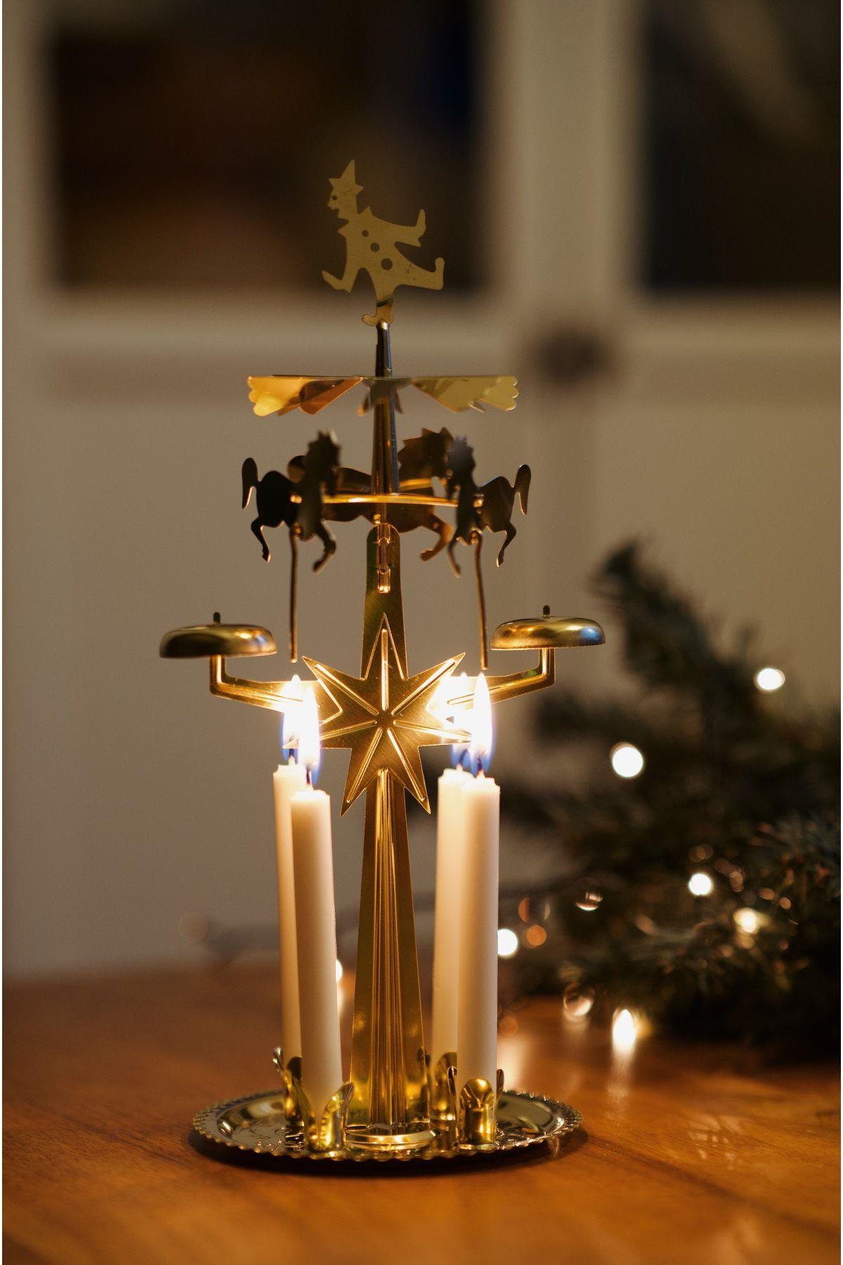 Atlı Karınca Figürlü Gold Dilek Çanı