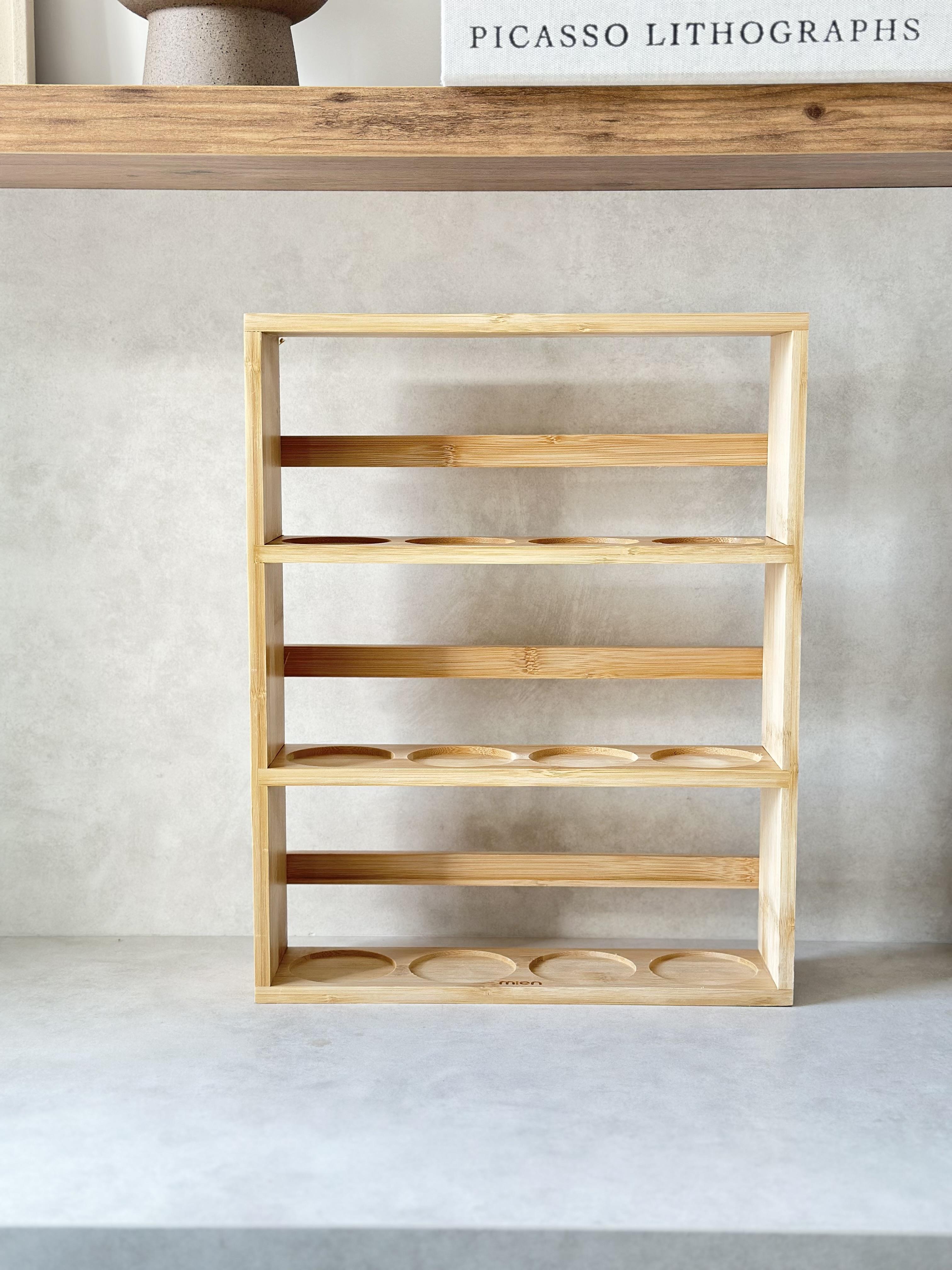 Bambu Tezgah Üstü Baharatlık Rafı (42,5x32,5cm)