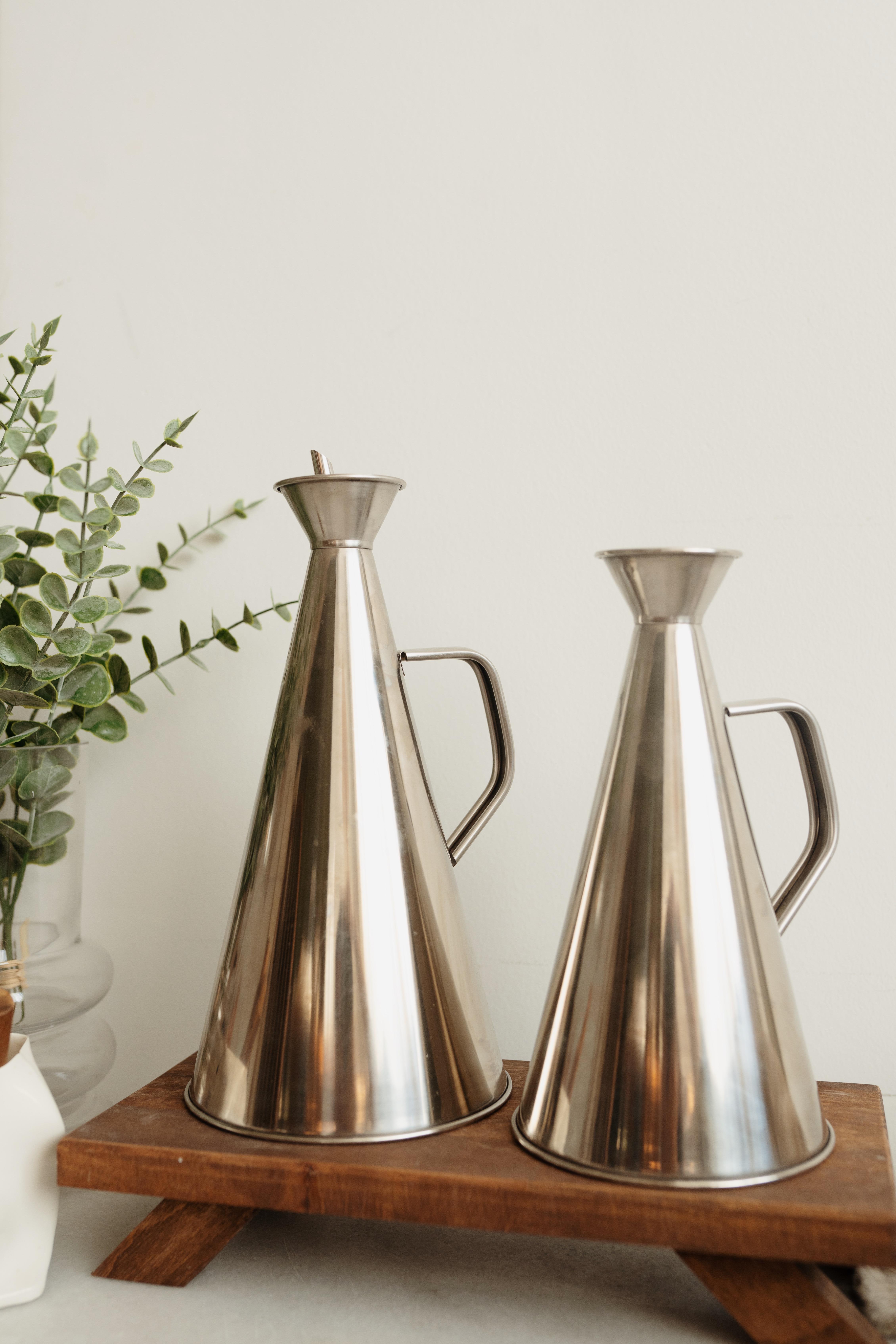 Dekorzdükkan Valery 2'li Paslanmaz Çelik Yağdanlık Seti