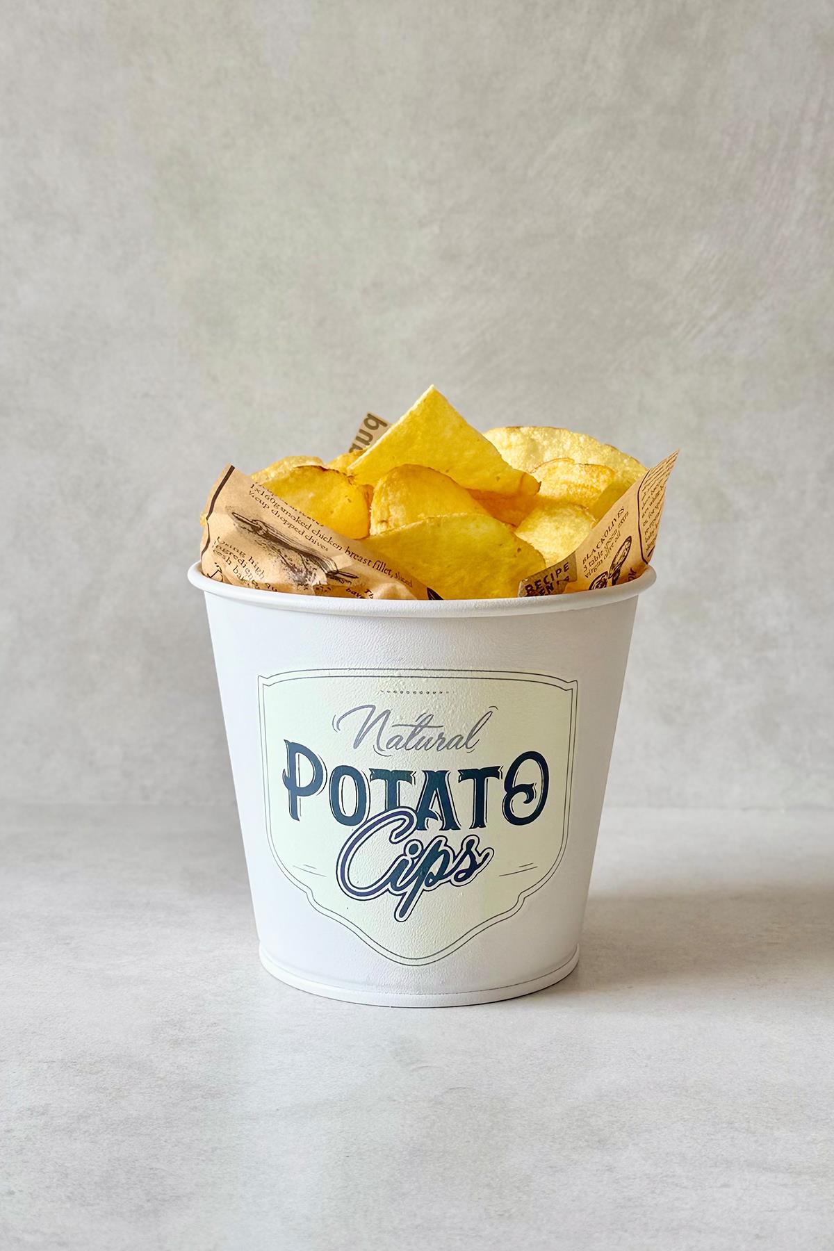 Galvaniz Mini Cips Kovası