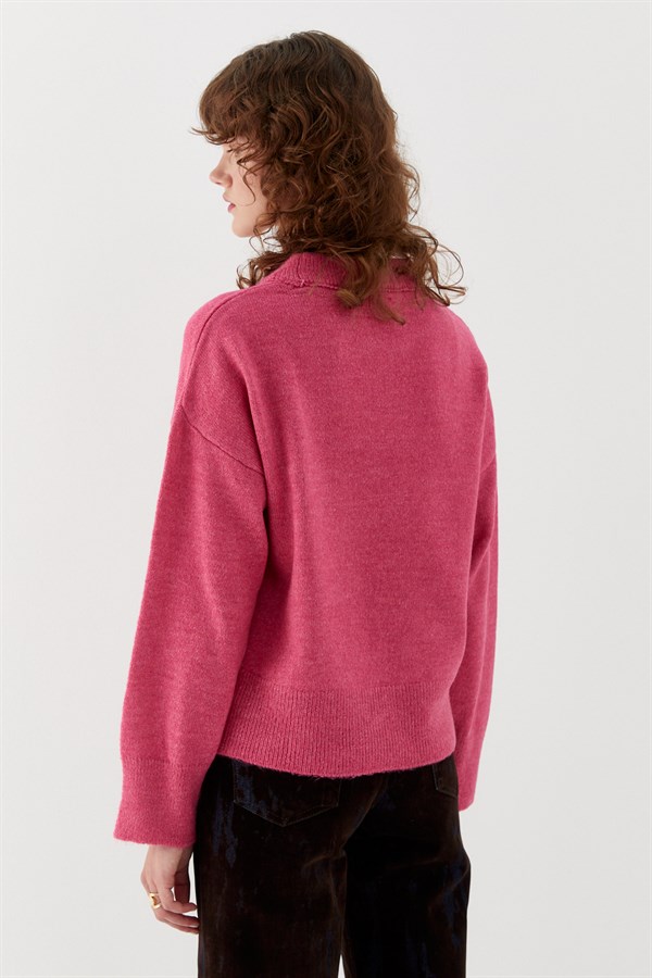 Basic Triko Kazak Pembe