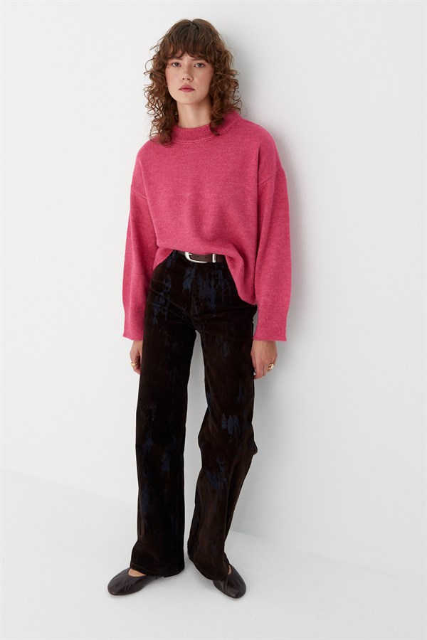 Basic Triko Kazak Pembe