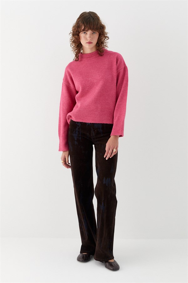 Basic Triko Kazak Pembe