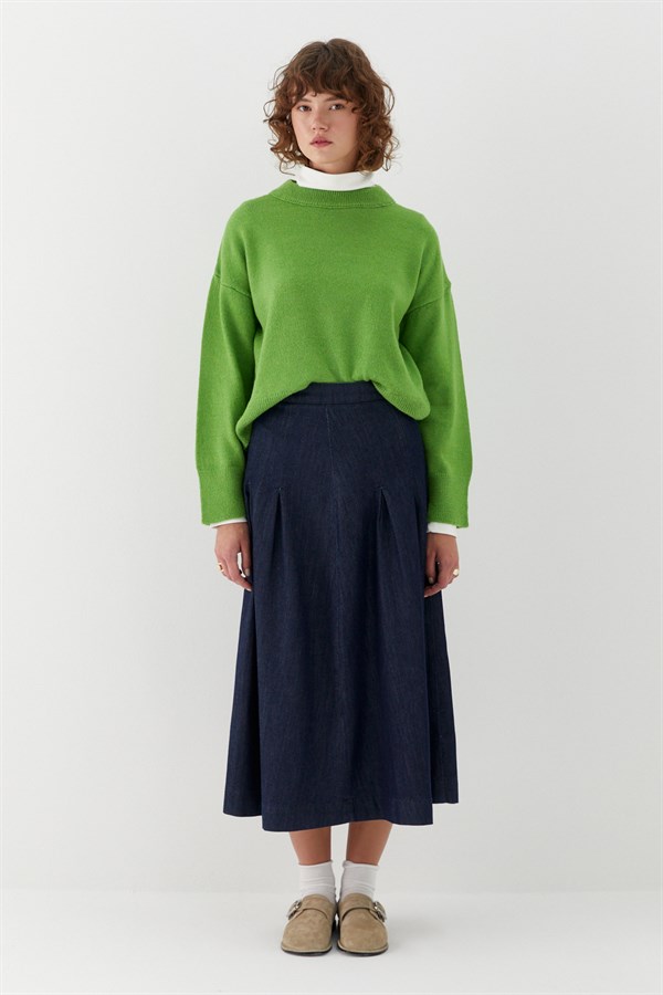 Basic Triko Kazak Yeşil