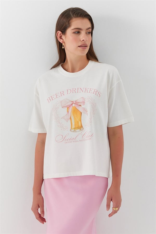 Beer Drinkers T-Shirt Ekru