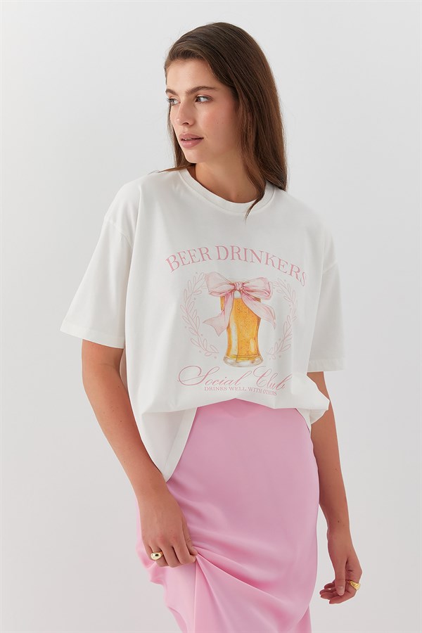 Beer Drinkers T-Shirt Ekru