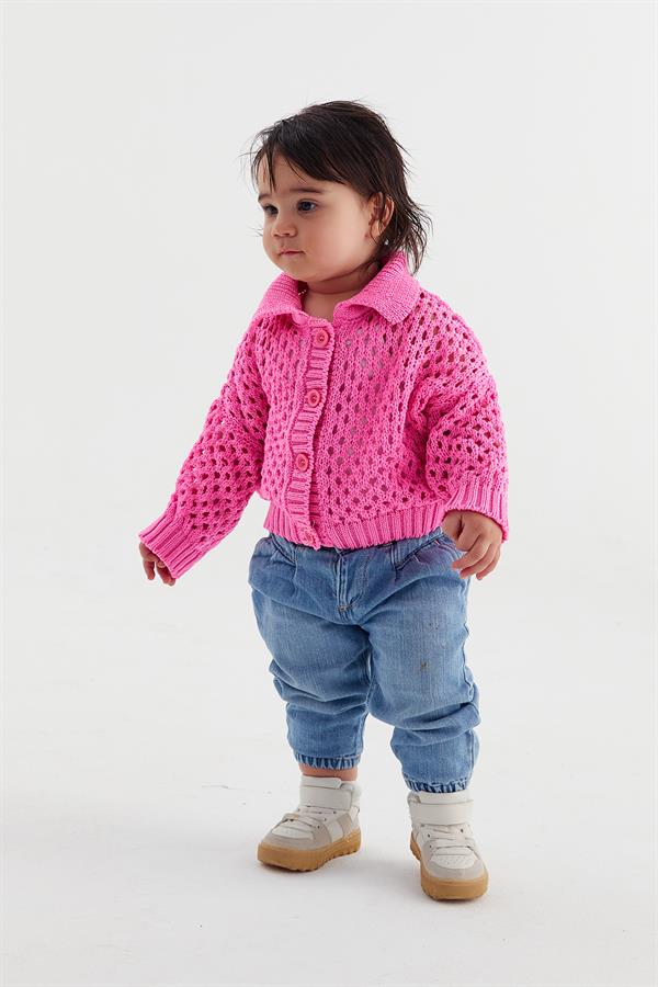 Çocuk Triko Hırka Pembe