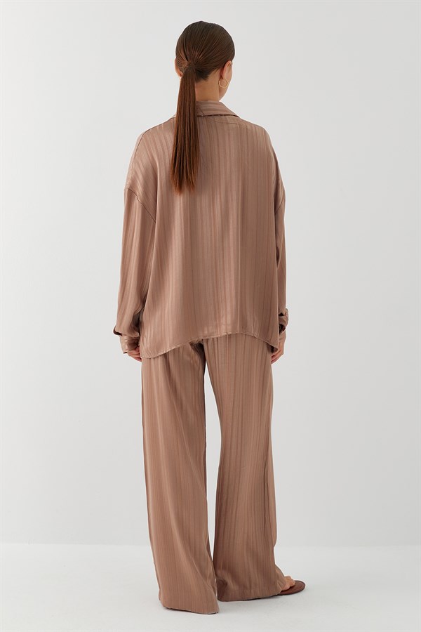 Dökümlü Oversize Takım Vizon