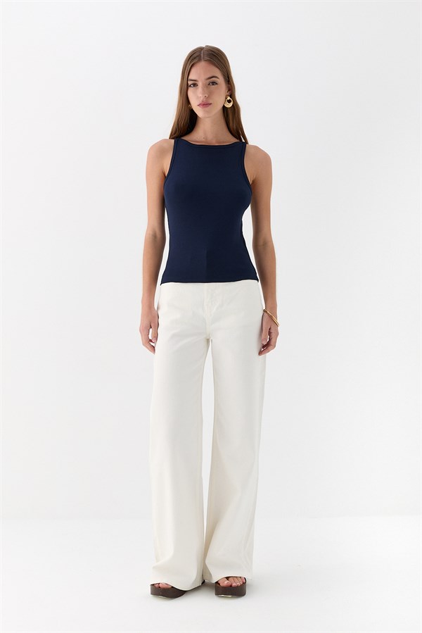 Halter Yaka Body Lacivert