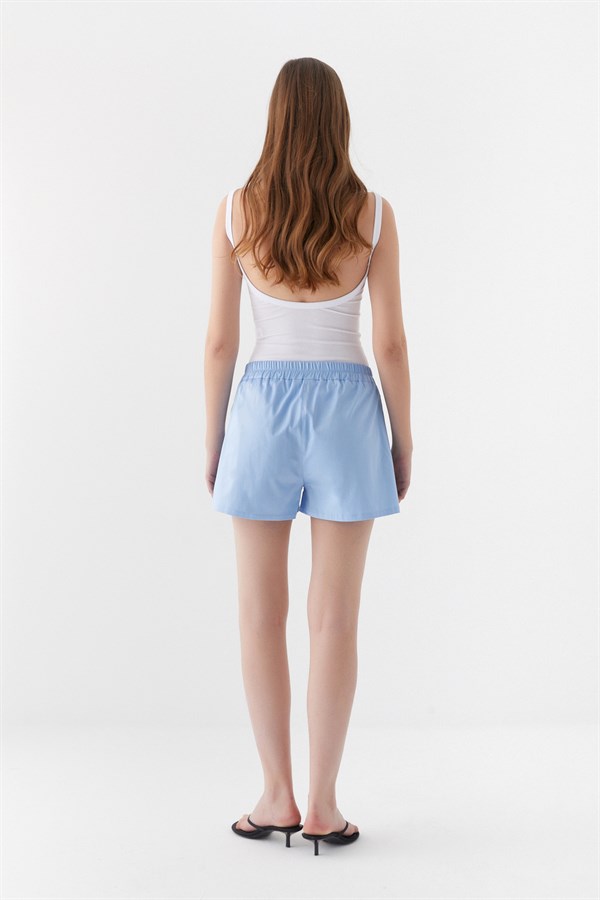 Mini Kargo Şort Mavi