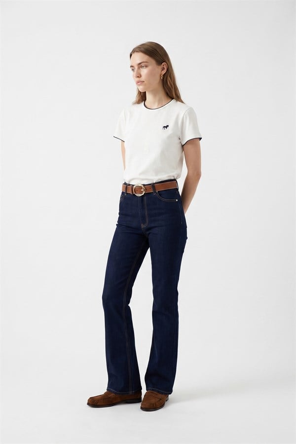 Nakış Detaylı T-Shirt Lacivert
