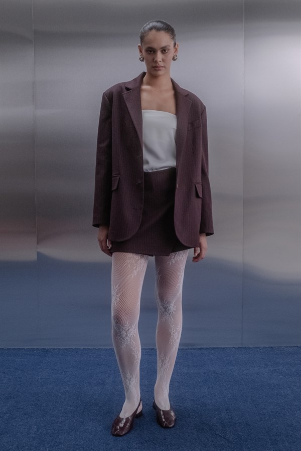 Premium Blazer Ceket Bordo