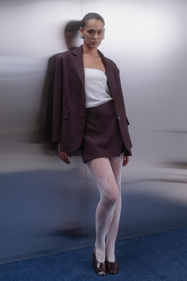 Premium Blazer Ceket Bordo