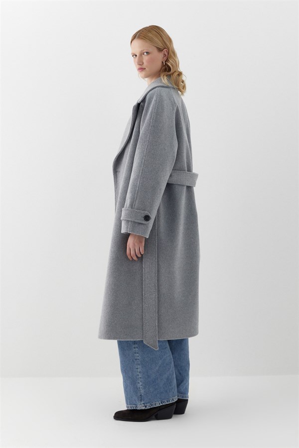 Reglan Kol Uzun Kaban Gri